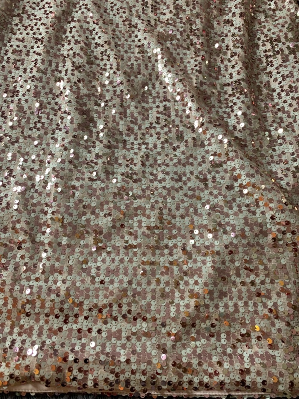 New Vince Camuto Sequin Shift Mini Dress Rose Gold - Picture 7 of 11